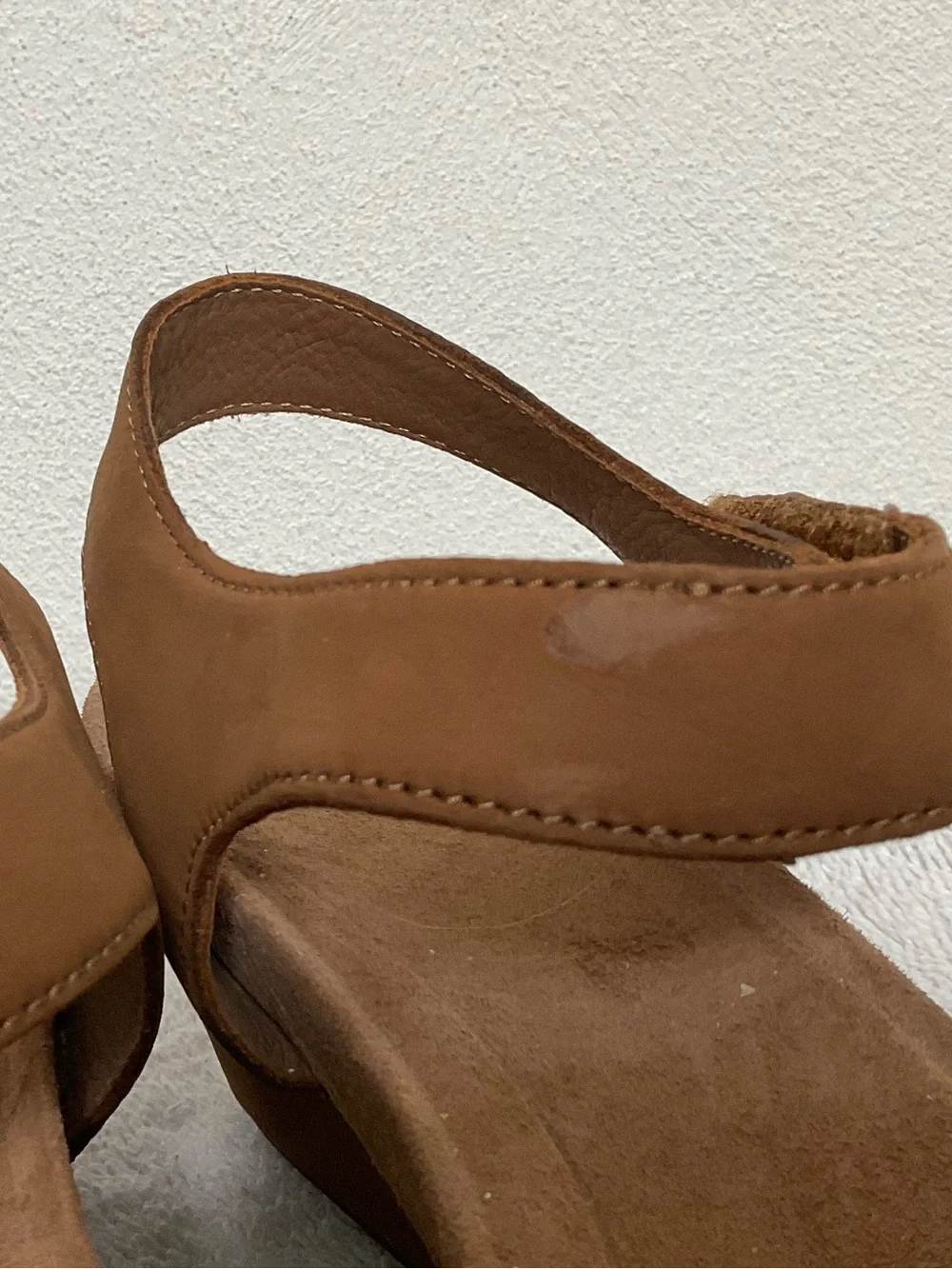 Ugg Veva Brown Leather Open Toe Ankle Strap Wedge Sandals Size 7 Summer